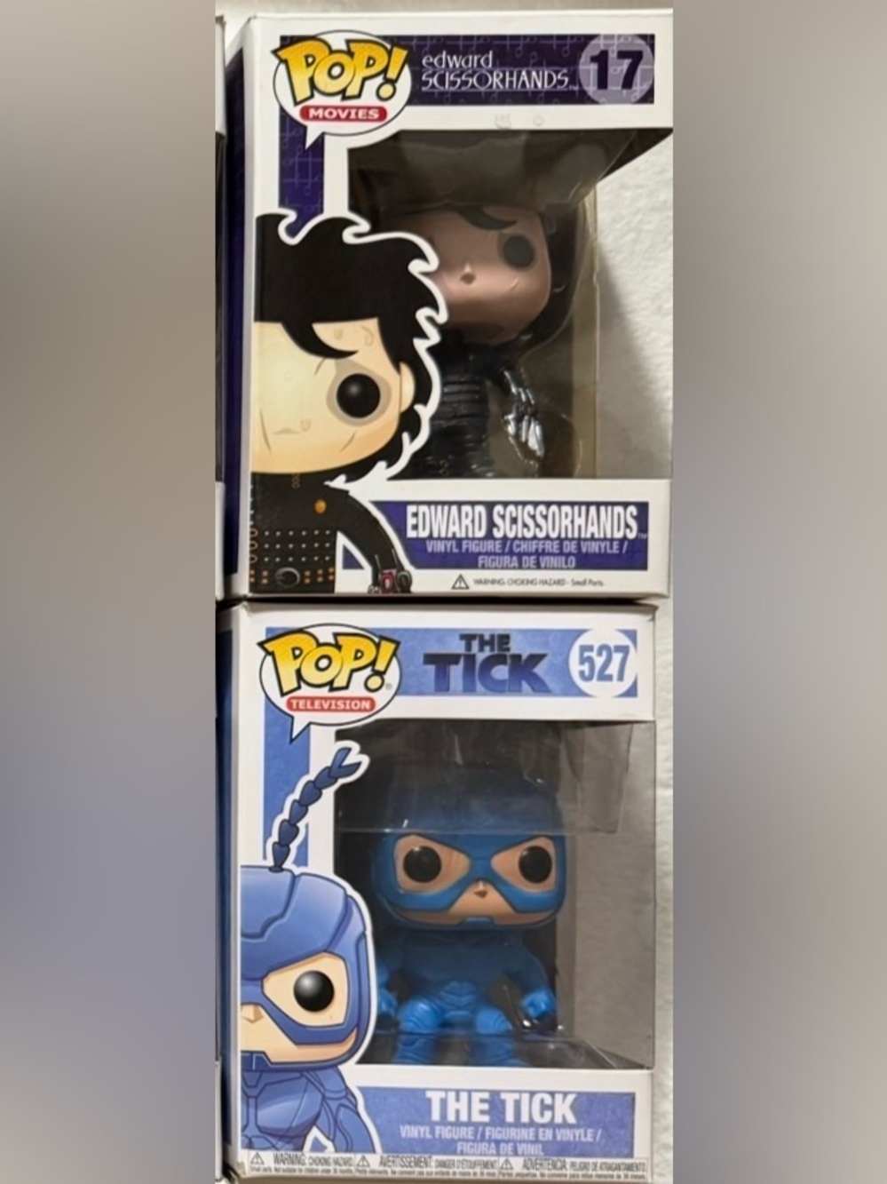 FUNKO POP Edward Scissorhands & The Tick Vintage Funko Pops Bundle of 2